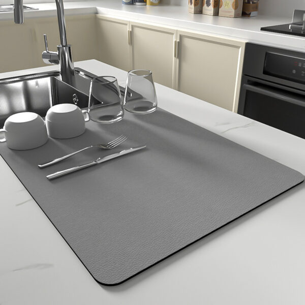 Kitchen Countertop Water Draining Pad Absorbent Dry Square Non-slip Wash-free Heat Insulation - Image 7