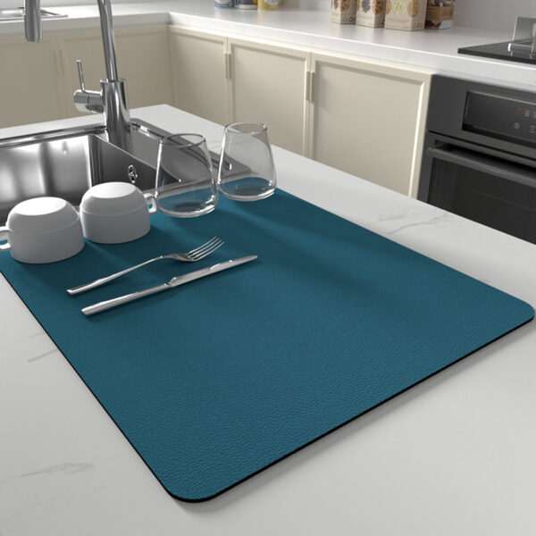 Kitchen Countertop Water Draining Pad Absorbent Dry Square Non-slip Wash-free Heat Insulation - Image 8