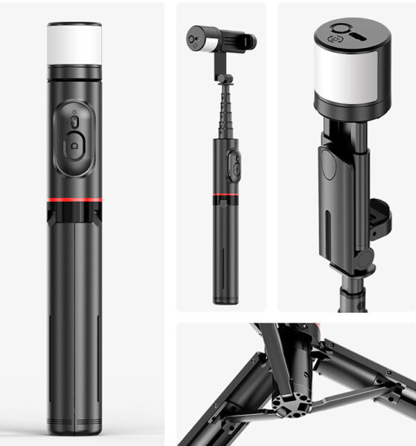 Bluetooth Remote Control Mobile Phone Selfie Stick Integrated Tripod - Image 6